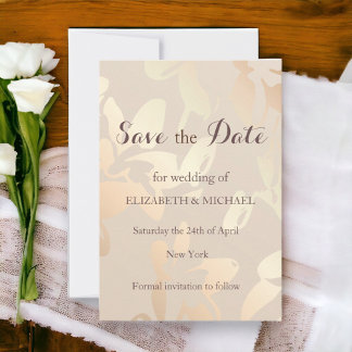 Minimalist Modern Monochrome Wedding Save the Date