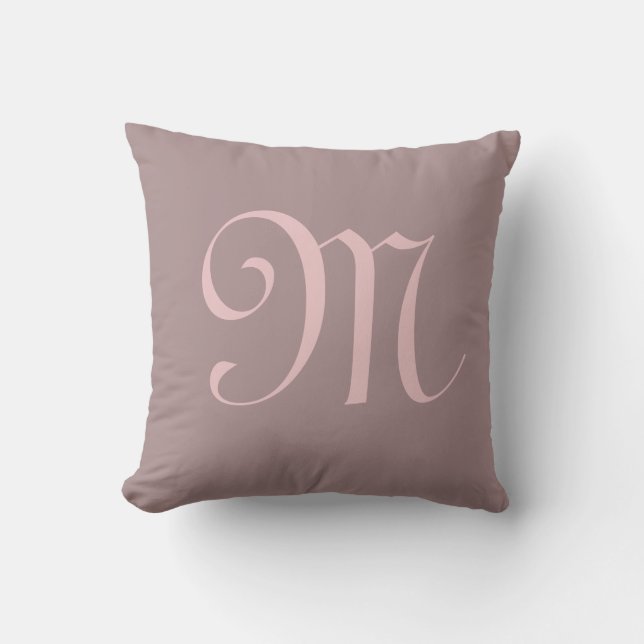 Minimalist Modern Monogram Initial Cushion (Front)