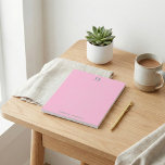 Minimalist Modern Monogram Personalized Pink Green Notepad<br><div class="desc">Personalized notepad with a professional simple minimalist modern aesthetic in pink and green.</div>