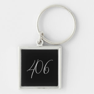 Minimalist Modern Montana 406 Black Key Ring
