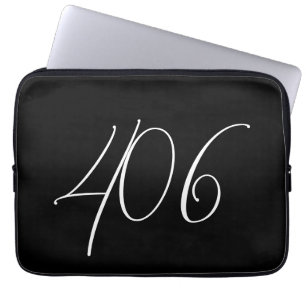 Minimalist Modern Montana 406 Black Laptop Sleeve
