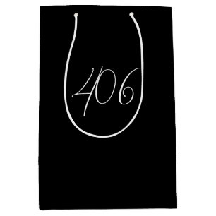 Minimalist Modern Montana 406 Black Medium Gift Bag