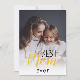 Minimalist Modern mothers Day 1 photo Holiday Card