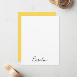 Minimalist modern mustard yellow card