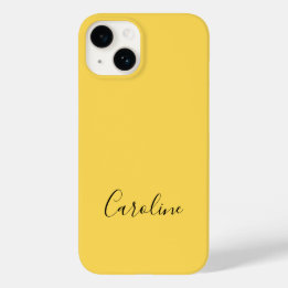 Minimalist modern mustard yellow Case-Mate iPhone 14 case