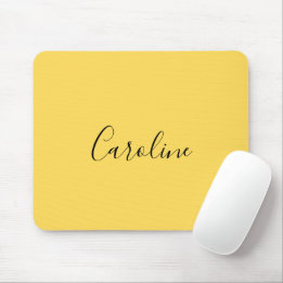 Minimalist modern mustard yellow mouse mat