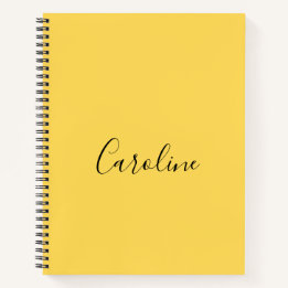 Minimalist modern mustard yellow notebook