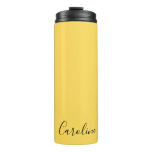 Minimalist modern mustard yellow thermal tumbler