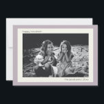 Minimalist Modern Muted Lilac Hanukkah Photo Holiday Card<br><div class="desc">Minimalist Modern Muted Lilac Hanukkah Photo Holiday Card</div>