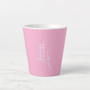 Minimalist modern name initials  latte mug