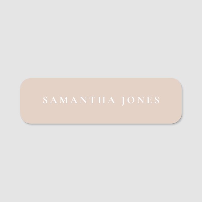 Minimalist Modern  Name Tag (Front)
