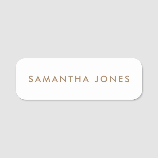 Minimalist Modern Name Tag (Front)