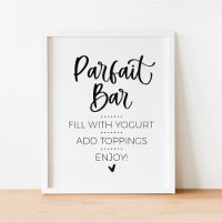Minimalist Modern Parfait Bar Brunch Sign