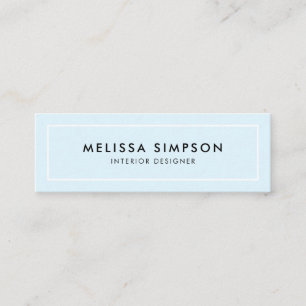Minimalist Modern Pastel Blue Mini Business Card