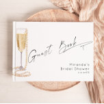 Minimalist Modern Pearls and Prosecco Bridal  Guest Book<br><div class="desc">Minimalist Modern Pearls and Prosecco Bridal Shower Guest Book
Matching items available.</div>