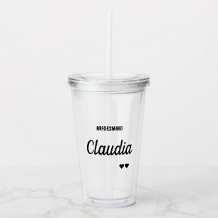 Minimalist Modern Personaized Bachelorette Tumbler