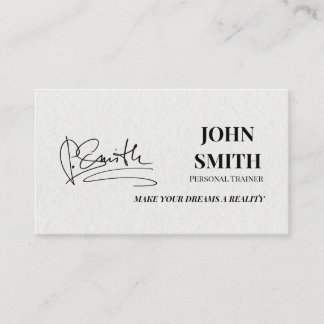 Minimalist Modern Personal Trainer Business Card