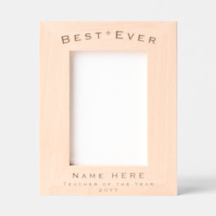 Minimalist, Modern Personalised Best Ever Teacher Etched Frames