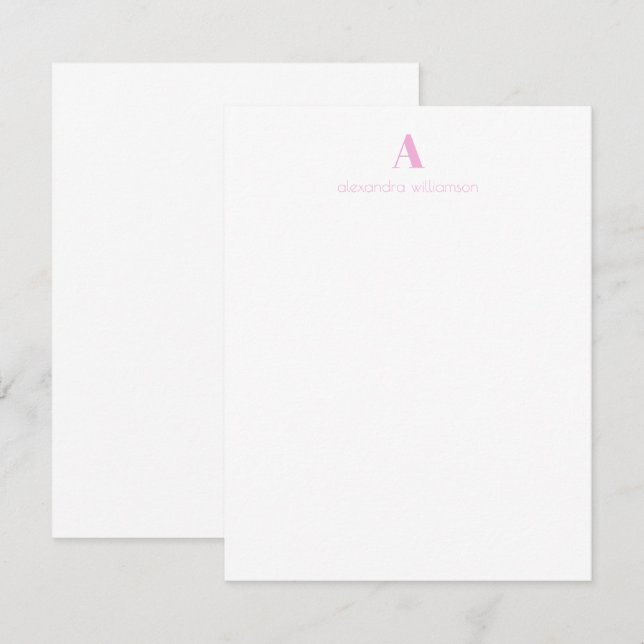 Minimalist Modern Personalised Cute Pink  Card (Front/Back)