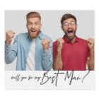 Minimalist Modern Photo Best Man Proposal