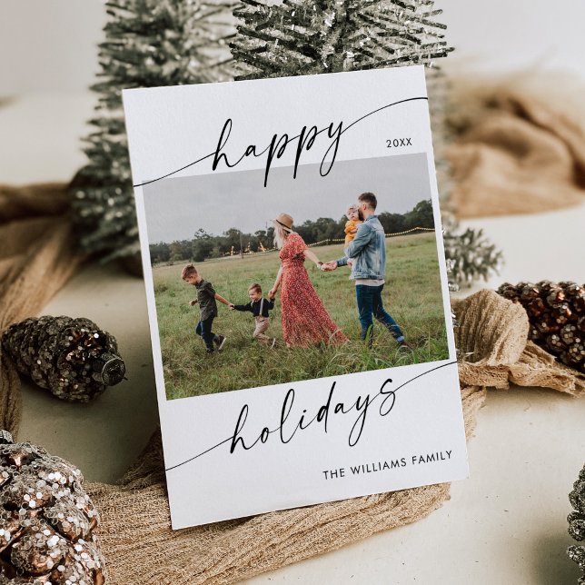 Minimalist Modern Photo Christmas Holiday Card (Creator Uploaded)