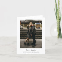 Minimalist Modern Photo Folded Blank Love and 