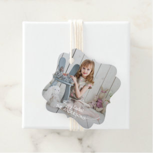 Minimalist Modern Photo Happy Easter Favour Tags