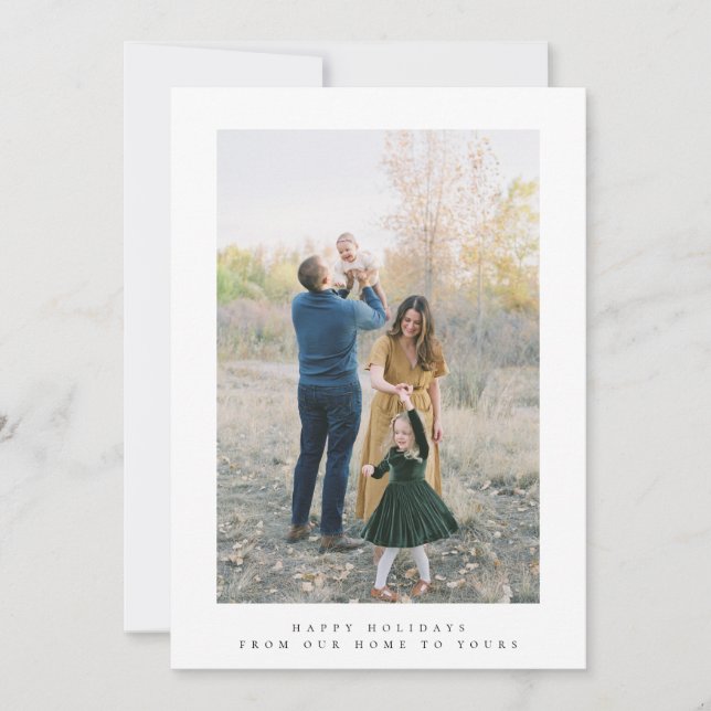 minimalist modern photo holiday card (Front)