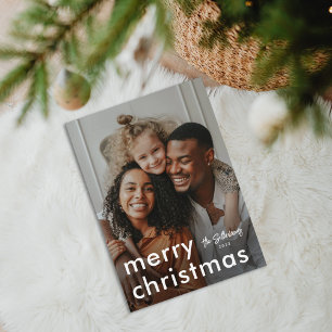 Minimalist Modern Photo Religious Christmas Holiday Card