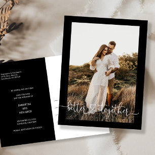 Minimalist Modern Photo Save The Date Announcement Postcard