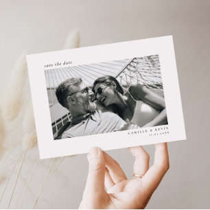 Minimalist modern photo Save the Date Invitation