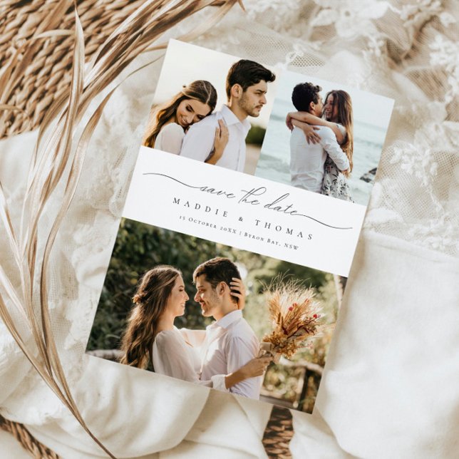 Minimalist modern photo Save the Date Invitation (Creator Uploaded)