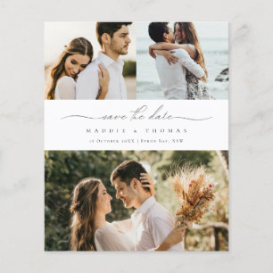 Minimalist modern photo Save the Date Invitation Flyer