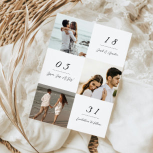 Minimalist modern photo wedding invitation