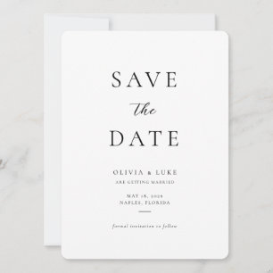 Minimalist Modern Photo Wedding Rounded Save The Date