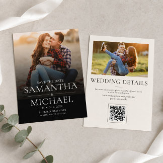 Minimalist Modern Photo Wedding Save the Date