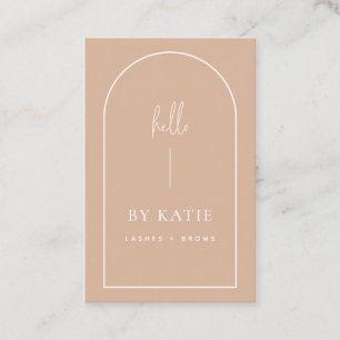 Minimalist Modern Pink Blush Arch Beauty Cosmetic Business Card