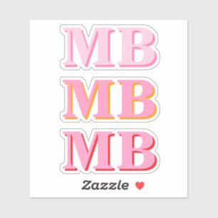 Minimalist Modern Pink Initial Monogram