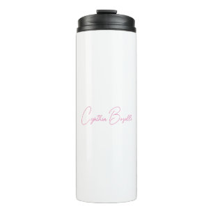  Minimalist Modern Plain Calligraphy Add Name Thermal Tumbler