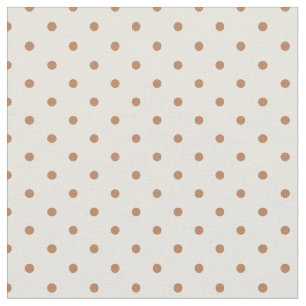 Minimalist Modern Polka Dot Warm Neutral Beige Fabric