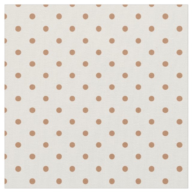 Minimalist Modern Polka Dot Warm Neutral Beige Fabric (Close Up)