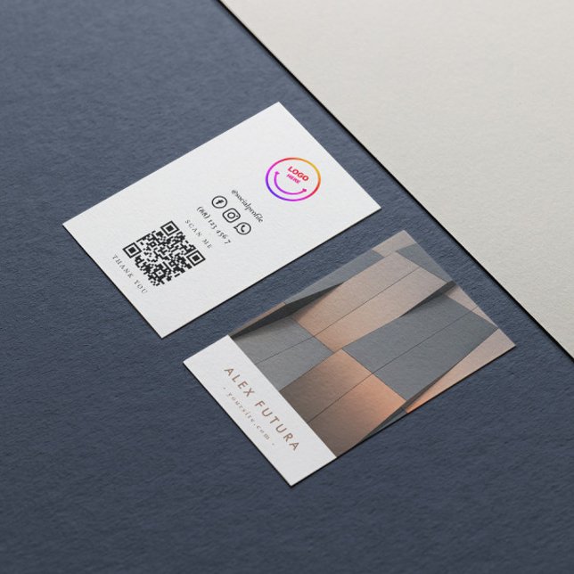 Minimalist Modern Pro Design Architecture Qr Code Business Card (Creator Uploaded)