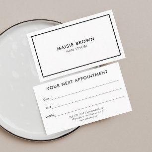 Minimalist Modern Professional Appointment Card