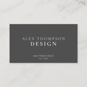 Minimalist Modern Professional Black and White Business Card