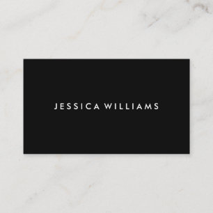 Minimalist Modern Professional   Black Business Card