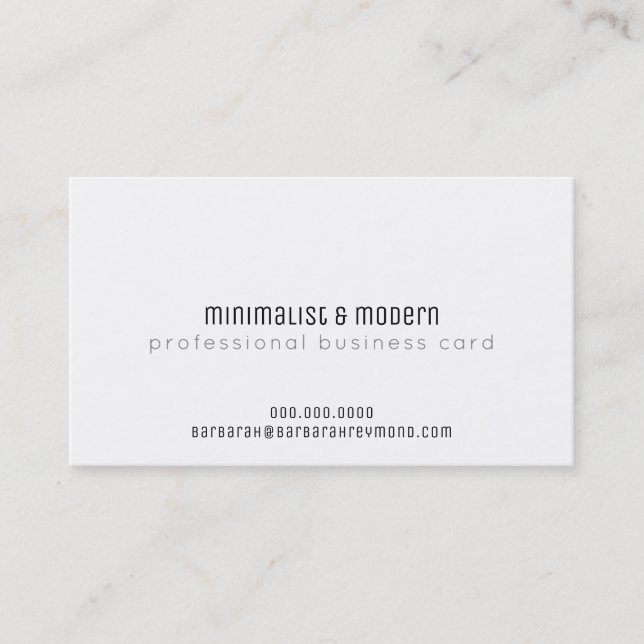 minimalist modern professional business card (Front)