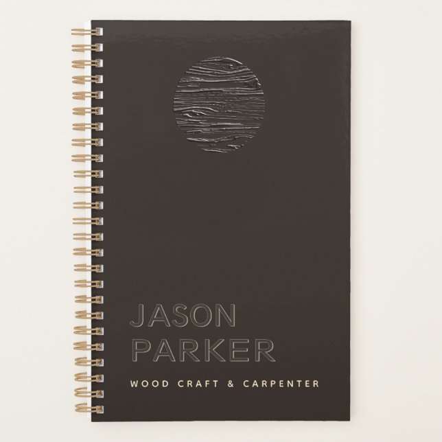 Minimalist modern professional carpenter Qr code  Planner (Front)