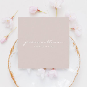 Minimalist Modern Professional Champagne Square Business Card