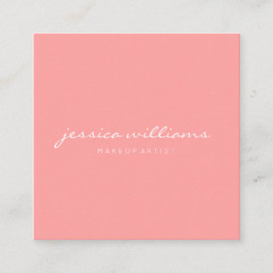 Minimalist Modern Professional Coral Square Business Card