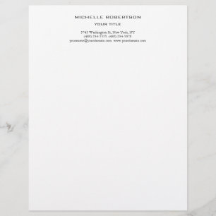 Minimalist Modern Professional Creative Custom Letterhead